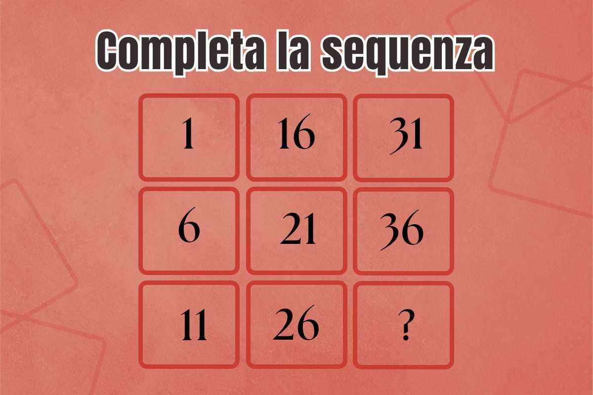 completa la sequenza