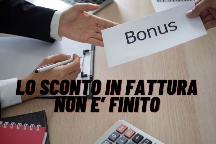 lo sconto in fattura non e finito