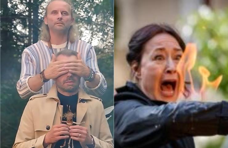 collage di scene di tempesta d'amore